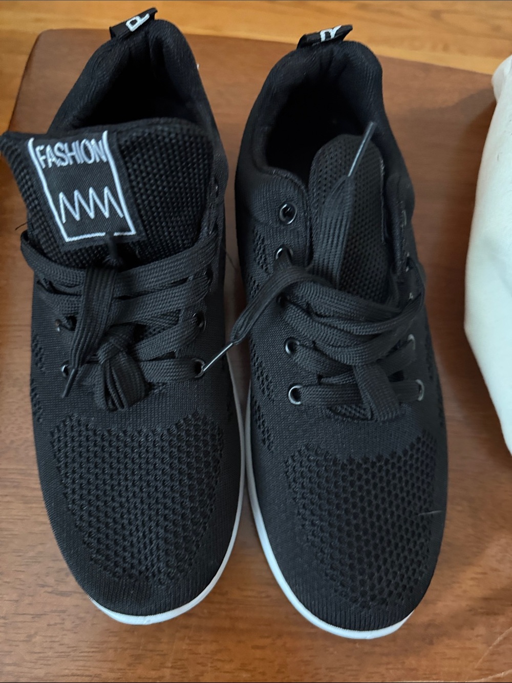 thor Black Knit Lace-Up Sneakers